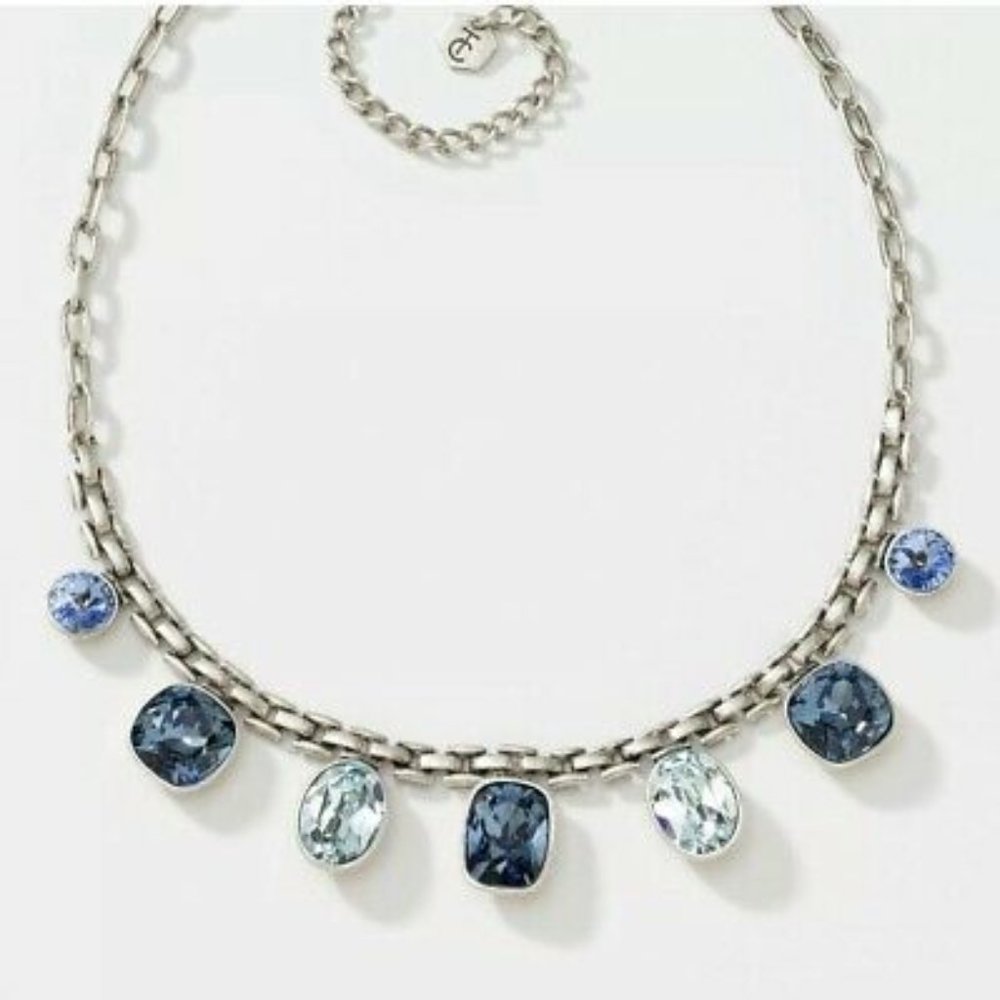 Blue basketweave Necklace Touchstone